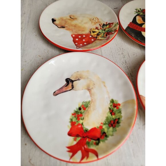 Pier 1 plate Xmas penguin seal polar bear goose set decor - Picture 2 of 7